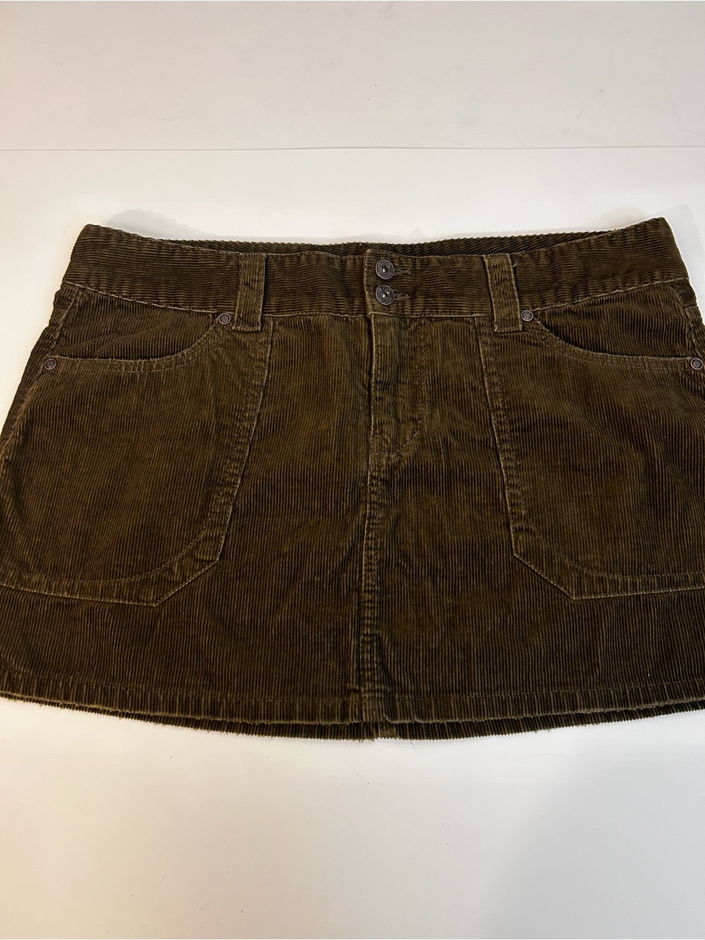 Vintage dELiA*s Olive Corduroy Mini Skirt
